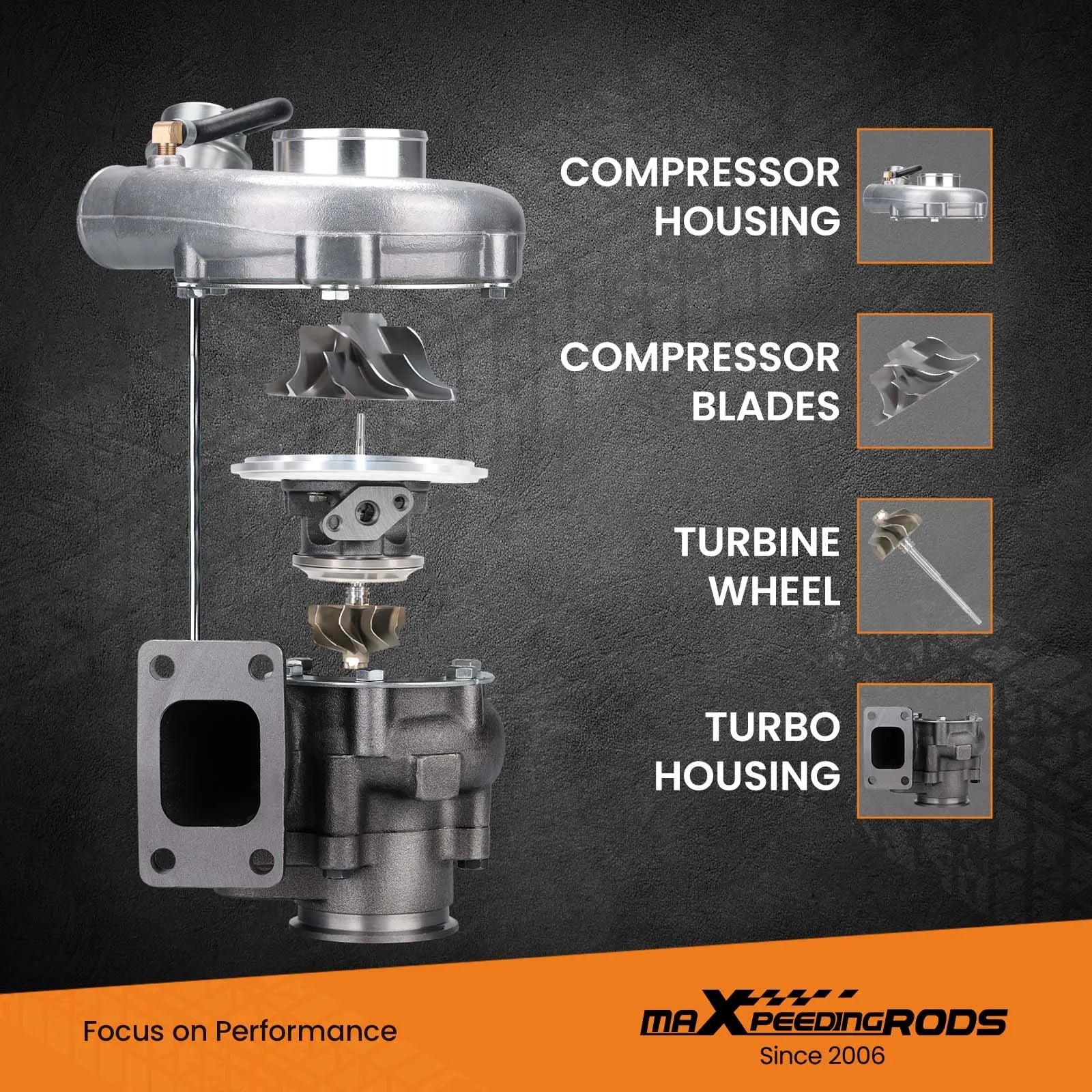 T3 Turbocharger A/R .63 (V-Band)