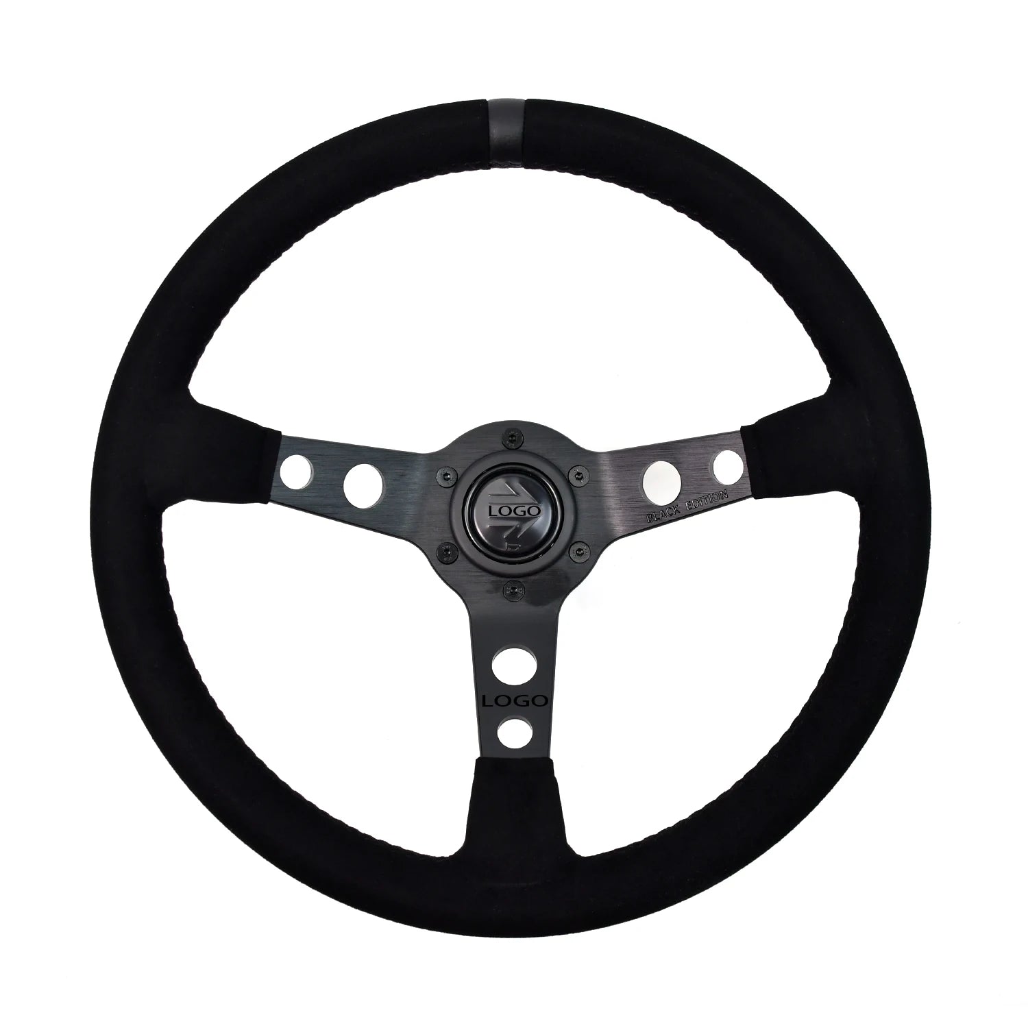 Deep Dish Lenkrad 350mm – Suede Black Edition